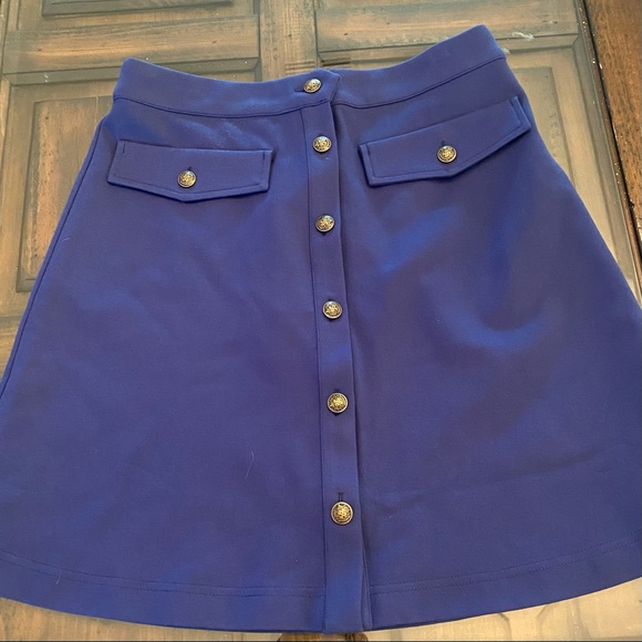 ModCloth Blue Ponte A Line Skirt NWT Blue - Picture 3 of 13